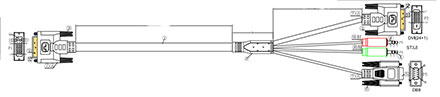 VDM-700HD AIO-connector cable f. FleetPC-4-D/FleetPC-8 (5m)